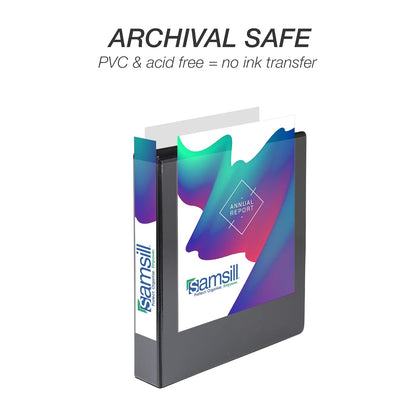 Durable 1.5 Inch 3 Ring Binder, Made in USA, D Ring Binder, FSC 100% Recycled Chipboard, Black, 4 Pack