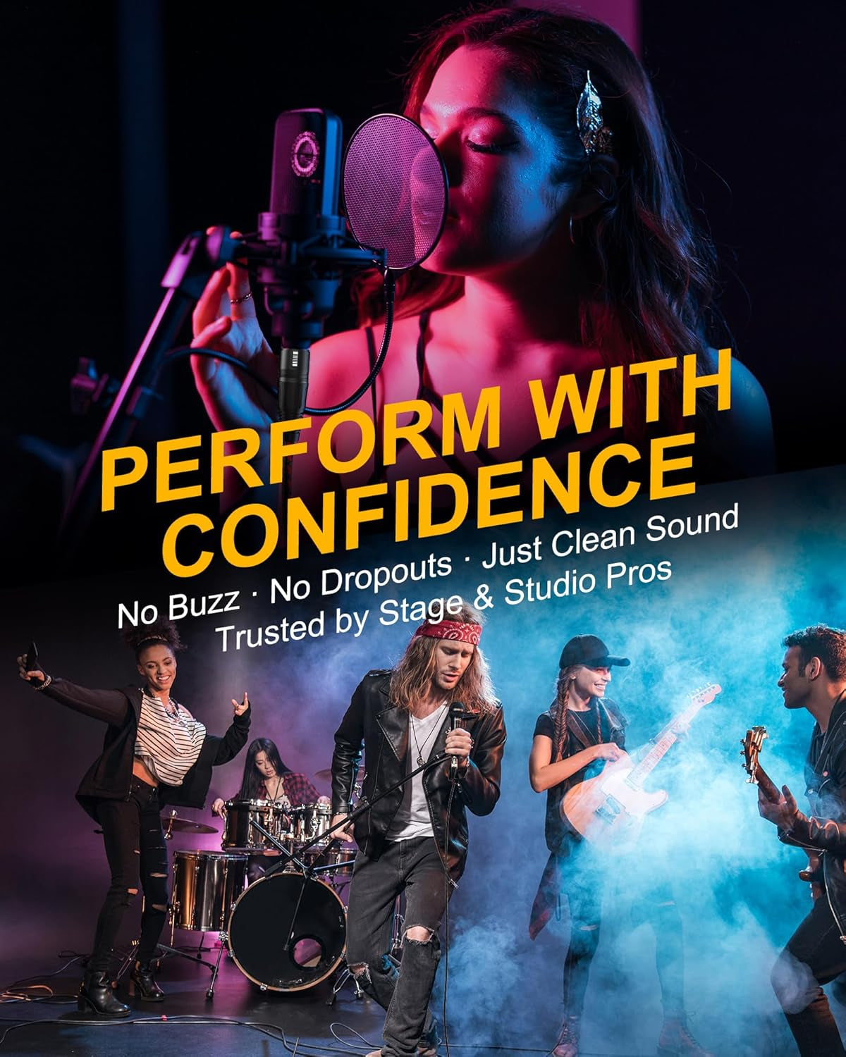 XLR Cables, 3Ft 2 Pack Microphone Cable, XLR Male to Female Balanced Microphone Cord 3 Pin, 3 Foot Short Mic Cord Oxygen-Free Copper (OFC) Nylon Braided