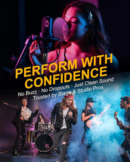 XLR Cables, 3Ft 2 Pack Microphone Cable, XLR Male to Female Balanced Microphone Cord 3 Pin, 3 Foot Short Mic Cord Oxygen-Free Copper (OFC) Nylon Braided