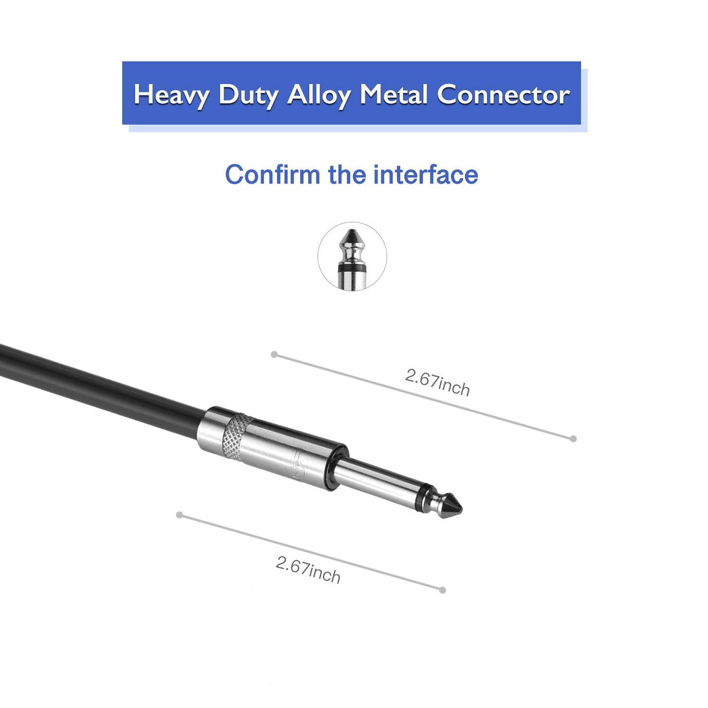 2Pack 200 Ft 1/4" Speaker Cables, True 12AWG Patch Cords, 1/4 Male Inch DJ/PA Audio Speaker Cable 12 Gauge Wire