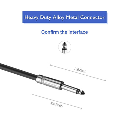 2Pack 200 Ft 1/4" Speaker Cables, True 12AWG Patch Cords, 1/4 Male Inch DJ/PA Audio Speaker Cable 12 Gauge Wire