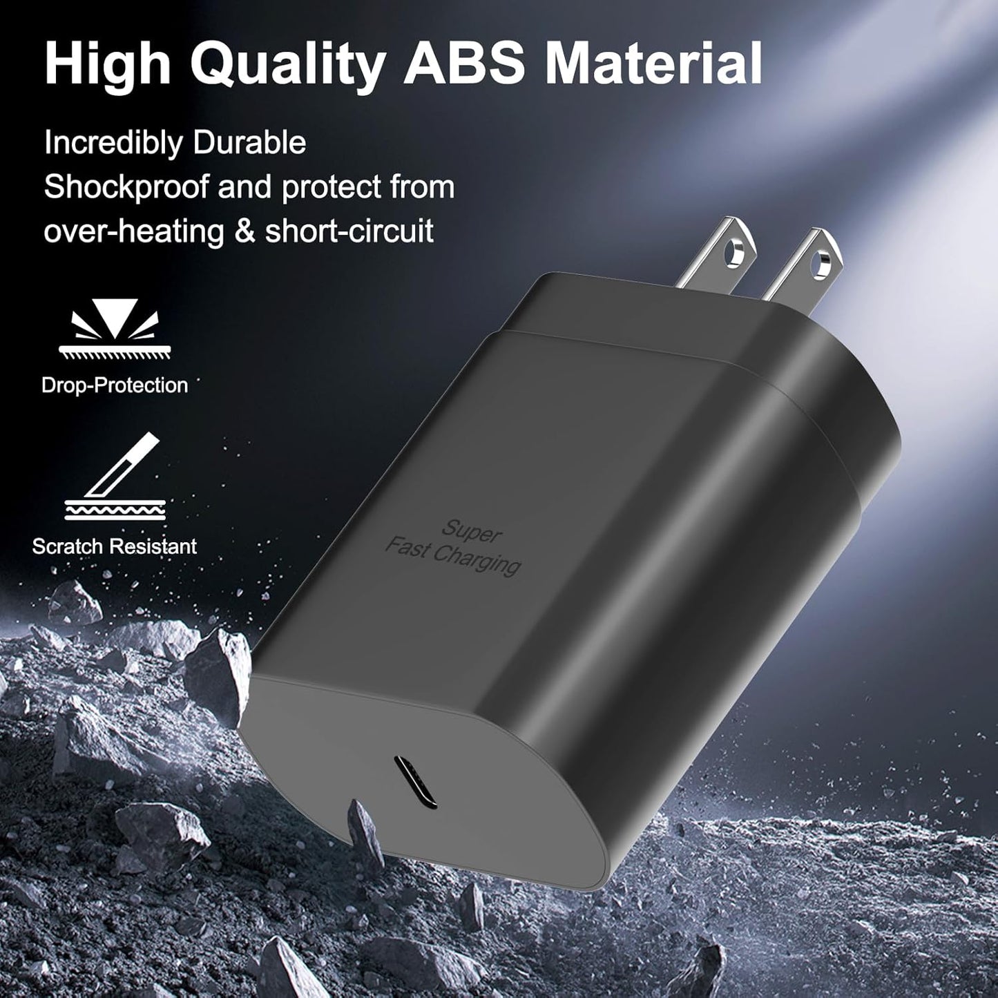 Samsung USB-C Super Fast Charging Power Adapter,25W PD Charger Block for Samsung Galaxy S25 Ultra/S25/S25+/S24 Ultra/S24/S24+/S23 Ultra/S23/S23+/S22/S22 Ultra/S22+/Note 20/S20/S21/S10, Tab S8(2 Pack)