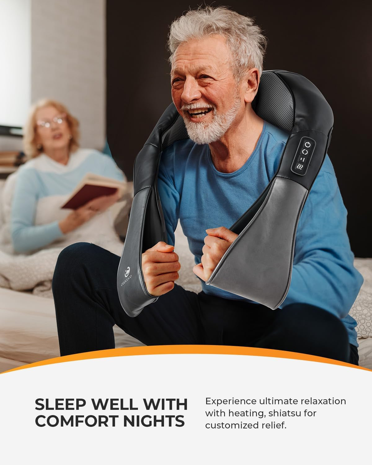 Shiatsu Neck Massager, FSA Eligible Kneading Back Massager with Heat, Deep Kneading Electric Massage Pillow, HSA Approved Massagers for Back and Neck Shoulder, for Home Office Use