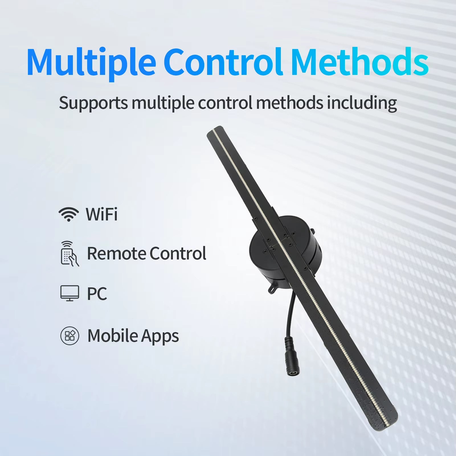 Wifi 3D Hologram Fan 3D Hologram Projector 176 Degree Viewable Angle 100‑240V 2000X224 Stable Custom Editing for Business