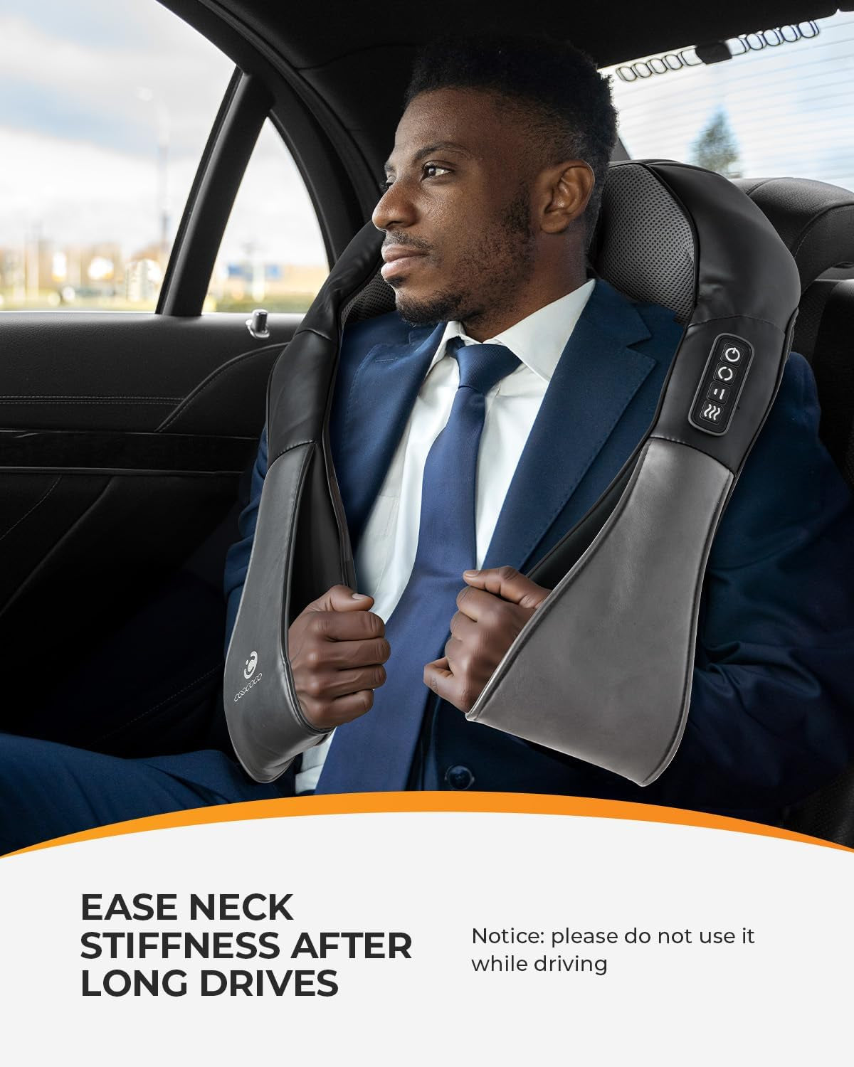 Shiatsu Neck Massager, FSA Eligible Kneading Back Massager with Heat, Deep Kneading Electric Massage Pillow, HSA Approved Massagers for Back and Neck Shoulder, for Home Office Use