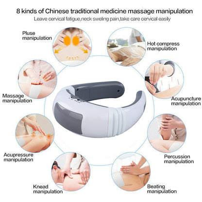 Electric Cervical Pulse Neck Massager Muscle Relax Massage Magnetic Therapy US