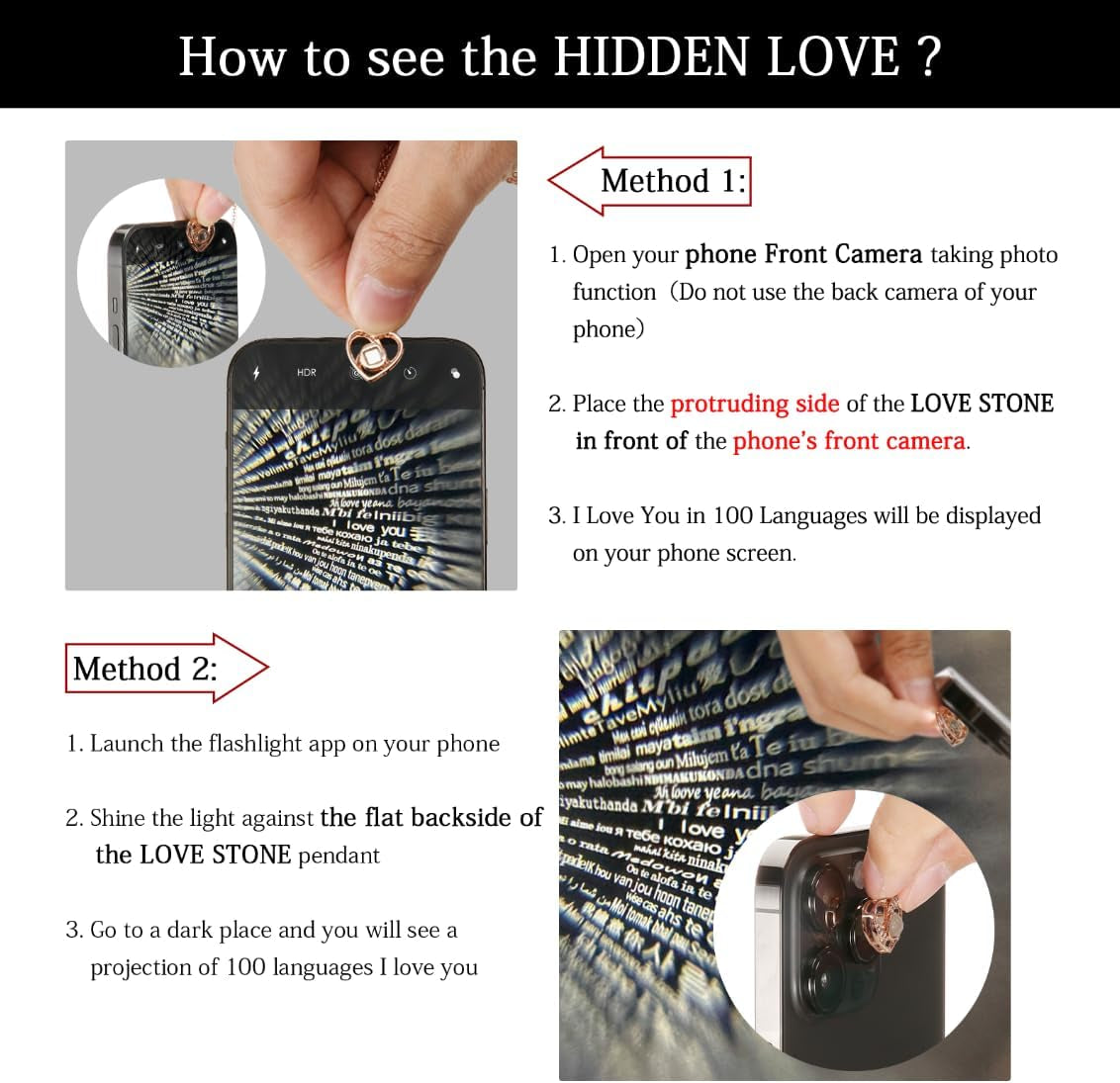 Preserved Flowers Forever Real Rose with I Love You Necklace, Eternal Rose Gifts for Mom Grandma Wife Girlfriend on Christmas, Valentines, Mothers Day, Anniversary, Birthday Gifts for Women