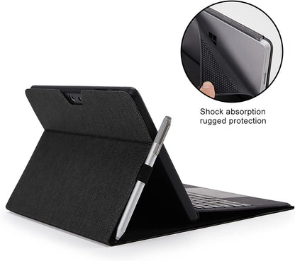 Protective Case for Surface Go 4 2023/Go 3 2021/Go 2 2020/Go 2018 with Stylus Holder, Multiple Angle Slim Lightweight Cover, Compatible with Type Cover Keyboard（Keyboard Not Included）
