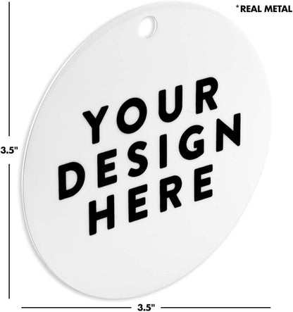 round Metal Christmas Ornament Funny Friendship Gift, Gym Buddies by Chance, Friends by Choice, Floral Graphic, 1-Pack, Includes Ribbon, for Best Friends Gym Buddy Gifts Gym Ornaments