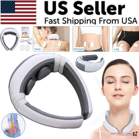 Electric Cervical Pulse Neck Massager Muscle Relax Massage Magnetic Therapy US