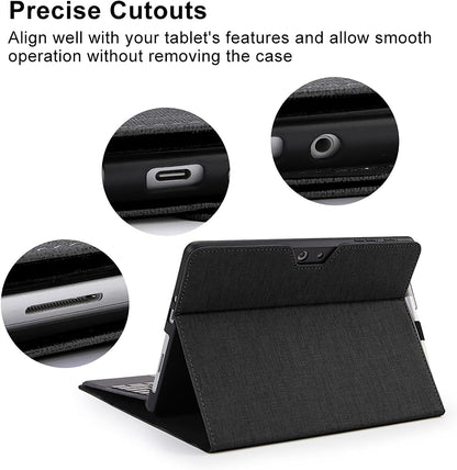 Protective Case for Surface Go 4 2023/Go 3 2021/Go 2 2020/Go 2018 with Stylus Holder, Multiple Angle Slim Lightweight Cover, Compatible with Type Cover Keyboard（Keyboard Not Included）