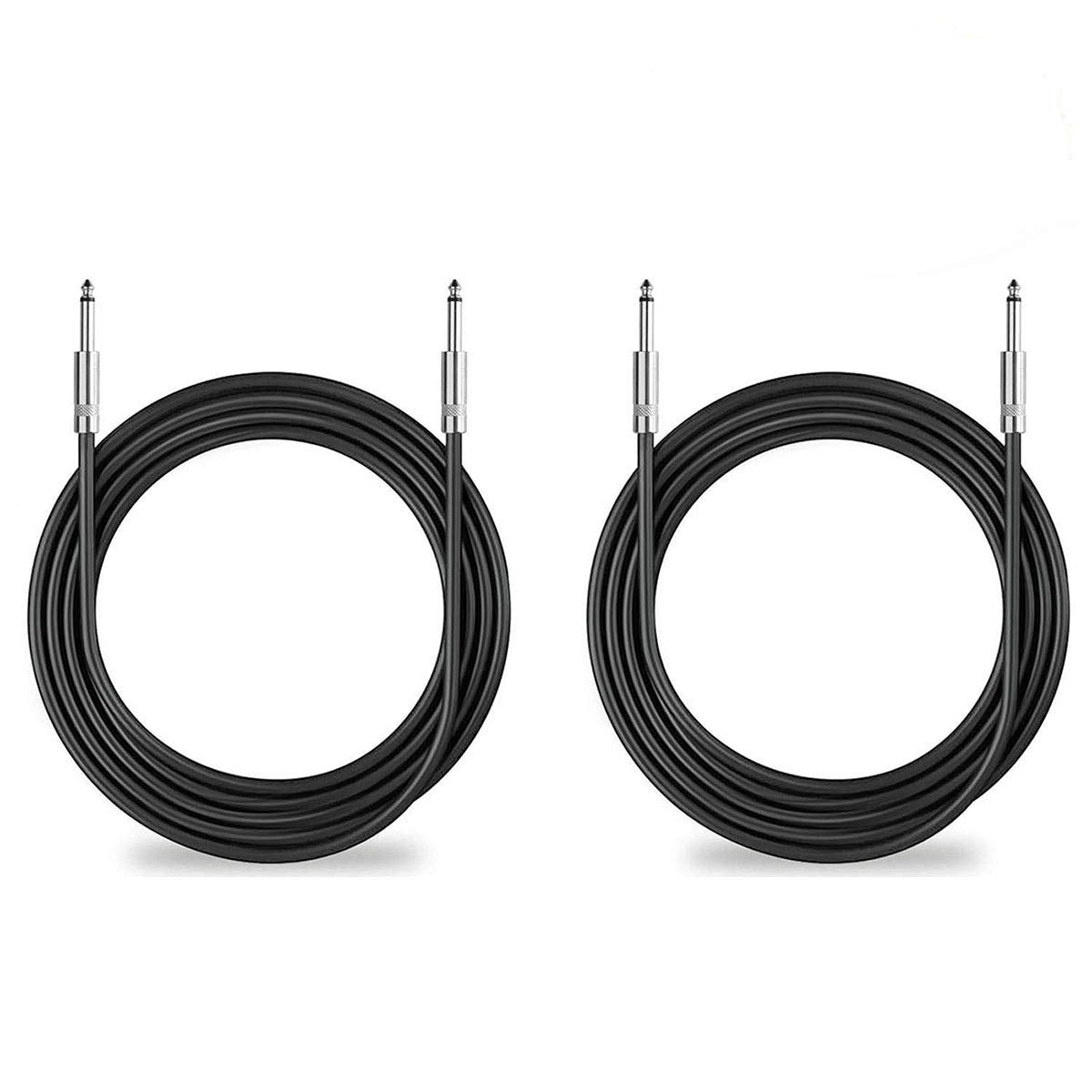 2Pack 200 Ft 1/4" Speaker Cables, True 12AWG Patch Cords, 1/4 Male Inch DJ/PA Audio Speaker Cable 12 Gauge Wire