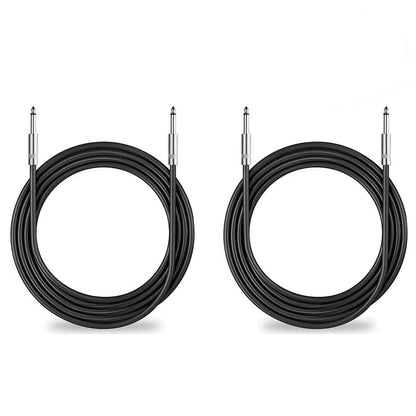 2Pack 200 Ft 1/4" Speaker Cables, True 12AWG Patch Cords, 1/4 Male Inch DJ/PA Audio Speaker Cable 12 Gauge Wire